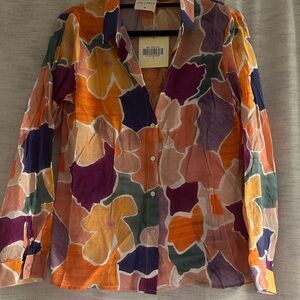 Colorful Floral Button-Up Shirt